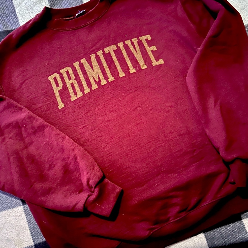Primitive Crew Neck Large-Gold Glitter